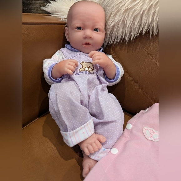 Berenguer Boutique JC newborn baby girl doll with blue eyes approx 14" - Picture 4 of 7